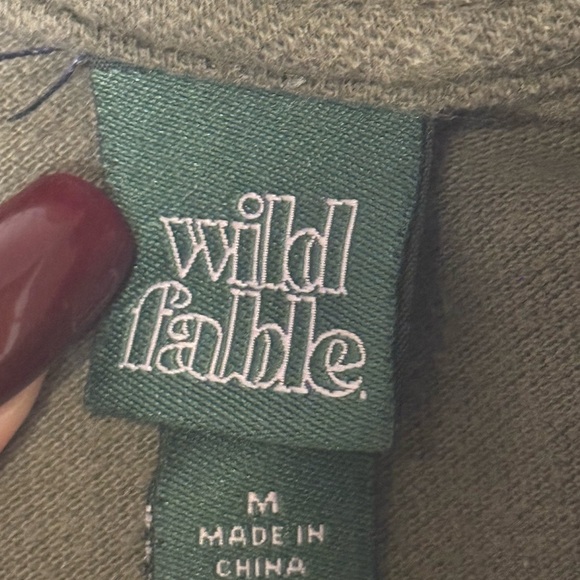 Wild Fable Olive Crop Polo Top - Picture 4 of 4